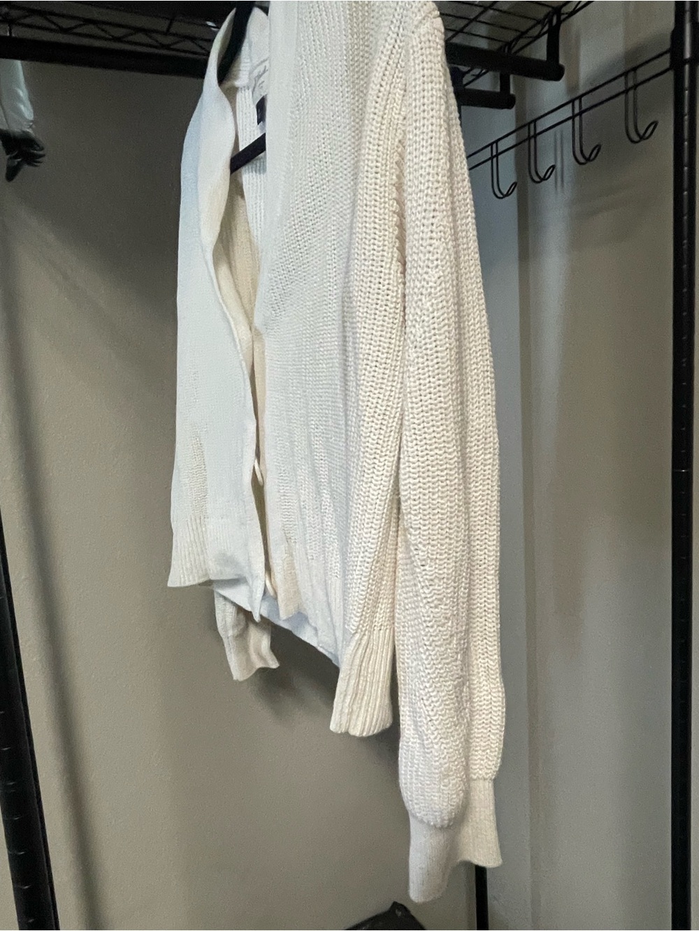 Universal Thread Cream Open-Front Knit Cardigan